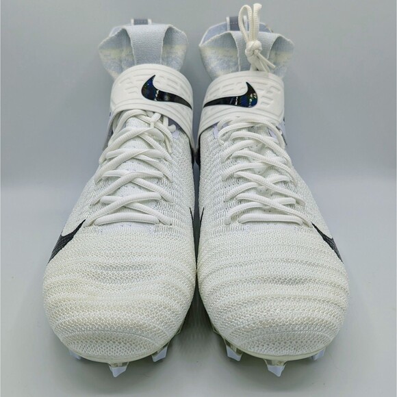 Nike Alpha Menace Elite 2 Flyknit Football Cleats White Men's Size 13.5 - Picture 4 of 7
